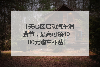 天心区启动汽车消费节，最高可领4000元购车补贴