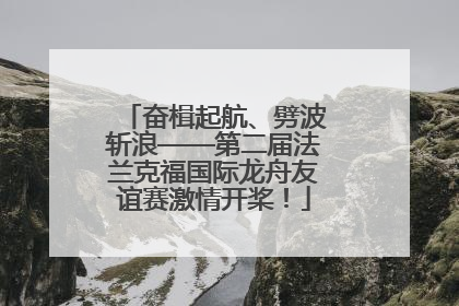 奋楫起航、劈波斩浪——第二届法兰克福国际龙舟友谊赛激情开桨！