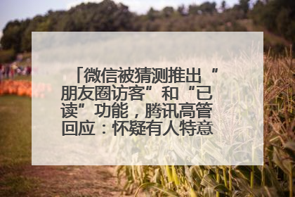 微信被猜测推出“朋友圈访客”和“已读”功能，腾讯高管回应：怀疑有人特意反复翻炒流量