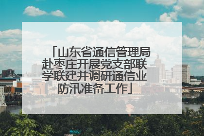 山东省通信管理局赴枣庄开展党支部联学联建并调研通信业防汛准备工作