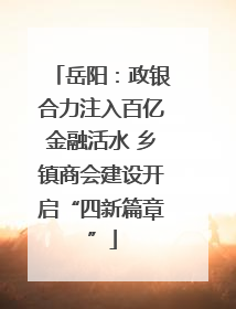 岳阳：政银合力注入百亿金融活水 乡镇商会建设开启“四新篇章”