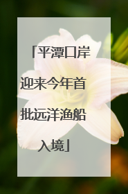 平潭口岸迎来今年首批远洋渔船入境