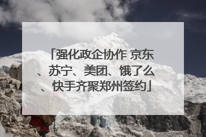 强化政企协作 京东、苏宁、美团、饿了么、快手齐聚郑州签约