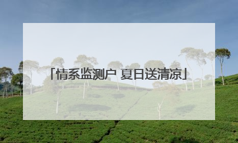 情系监测户 夏日送清凉