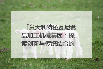 意大利特拉瓦尼食品加工机械集团：探索创新与传统结合的可能性｜西望四川