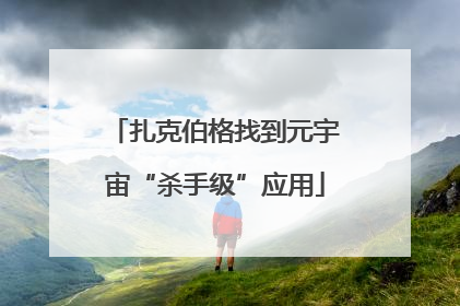 扎克伯格找到元宇宙“杀手级”应用