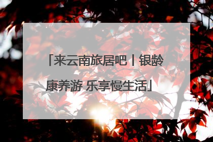来云南旅居吧丨银龄康养游 乐享慢生活
