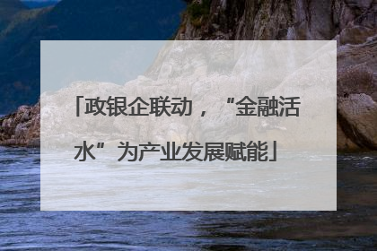 政银企联动，“金融活水”为产业发展赋能