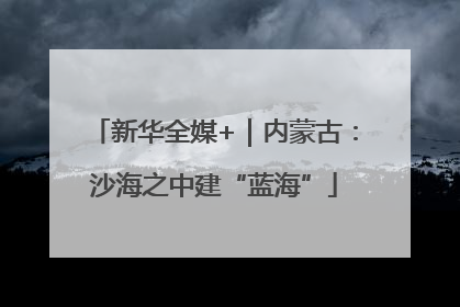 新华全媒+｜内蒙古：沙海之中建“蓝海”