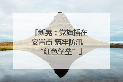 新晃：党旗插在安置点 筑牢防汛“红色堡垒”