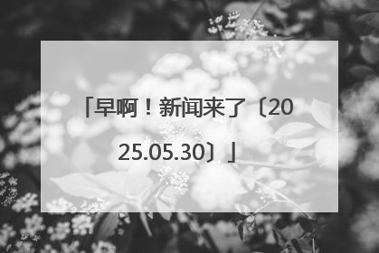 早啊！新闻来了〔2025.05.30〕