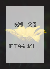 晚潮｜父母的壬午记忆