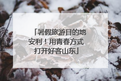 暑假旅游目的地安利！用青春方式打开好客山东