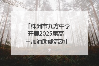 株洲市九方中学开展2025届高三加油助威活动