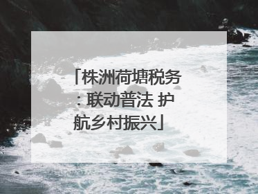 株洲荷塘税务：联动普法 护航乡村振兴