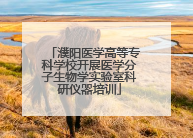 濮阳医学高等专科学校开展医学分子生物学实验室科研仪器培训