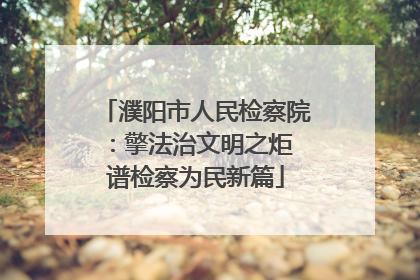 濮阳市人民检察院：擎法治文明之炬 谱检察为民新篇