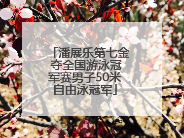 潘展乐第七金 夺全国游泳冠军赛男子50米自由泳冠军
