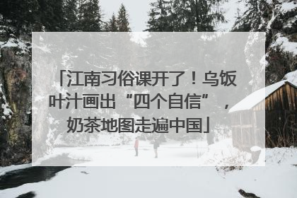 江南习俗课开了！乌饭叶汁画出“四个自信”，奶茶地图走遍中国