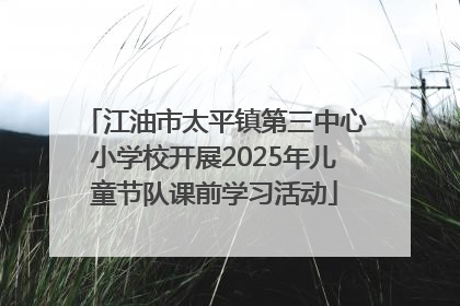 江油市太平镇第三中心小学校开展2025年儿童节队课前学习活动