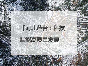 河北芦台：科技赋能高质量发展