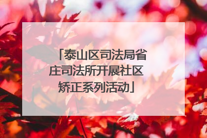 泰山区司法局省庄司法所开展社区矫正系列活动