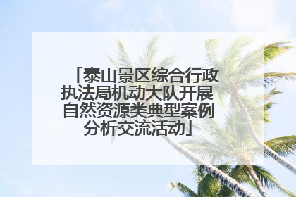 泰山景区综合行政执法局机动大队开展自然资源类典型案例分析交流活动