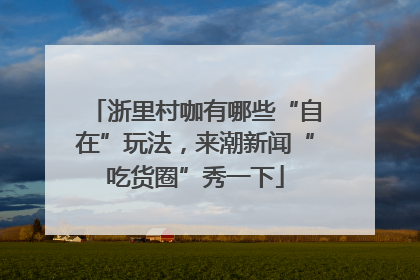 浙里村咖有哪些“自在”玩法，来潮新闻“吃货圈”秀一下
