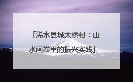 浠水县城太桥村：山水画卷里的振兴实践