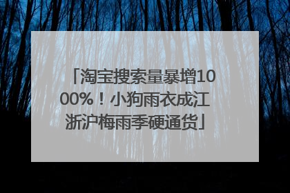 淘宝搜索量暴增1000%！小狗雨衣成江浙沪梅雨季硬通货