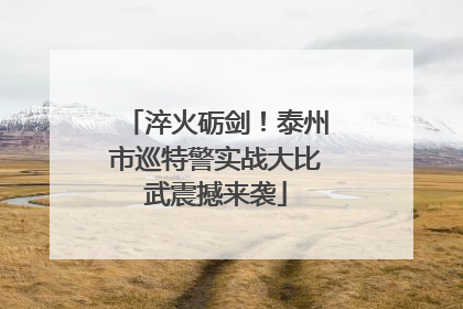 淬火砺剑！泰州市巡特警实战大比武震撼来袭