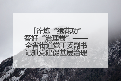 淬炼“绣花功” 答好“治理卷”——全省街道党工委副书记抓党建促基层治理培训示范班侧记