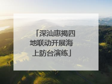 深汕惠揭四地联动开展海上防台演练