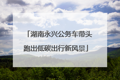 湖南永兴公务车带头跑出低碳出行新风景