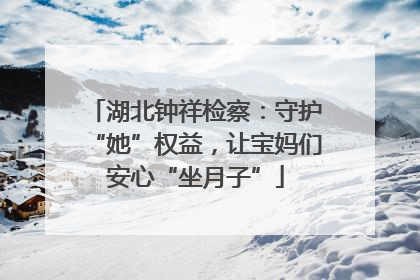 湖北钟祥检察：守护“她”权益，让宝妈们安心“坐月子”
