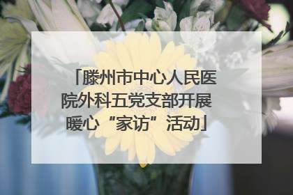 滕州市中心人民医院外科五党支部开展暖心“家访”活动