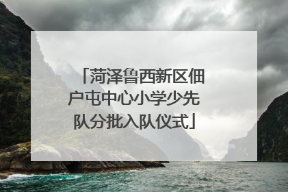 菏泽鲁西新区佃户屯中心小学少先队分批入队仪式