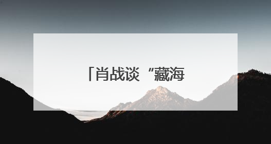 肖战谈“藏海”：他不是一味想要去复仇
