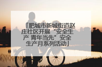 肥城市新城街道赵庄社区开展“安全生产 青年当先”安全生产月系列活动