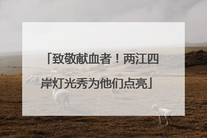致敬献血者！两江四岸灯光秀为他们点亮