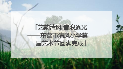 艺韵清风 音浪逐光——东营市清风小学第一届艺术节圆满完成