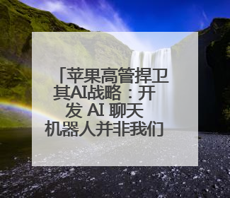 苹果高管捍卫其AI战略：开发 AI 聊天机器人并非我们的目标
