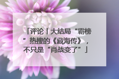 评论丨大结局“霸榜”热搜的《藏海传》，不只是“肖战变了”