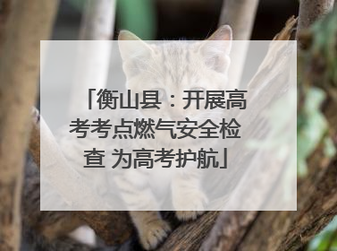 衡山县：开展高考考点燃气安全检查 为高考护航