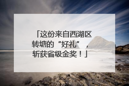 这份来自西湖区转塘的“好礼”，斩获省级金奖！