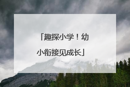 趣探小学！幼小衔接见成长