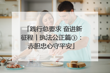 践行总要求 奋进新征程丨执法公正篇③：赤胆忠心守平安