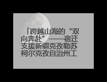 跨越山海的“双向奔赴”——宿迁支援新疆克孜勒苏柯尔克孜自治州工作纪实
