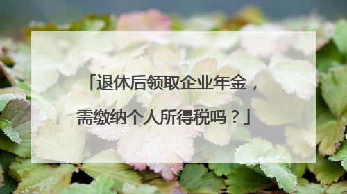 退休后领取企业年金，需缴纳个人所得税吗？