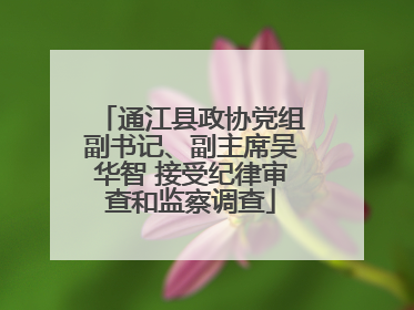 通江县政协党组副书记、副主席吴华智 接受纪律审查和监察调查